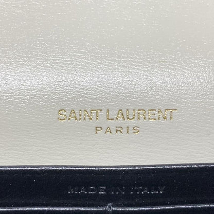 Saint Laurent Paris Wallet - 554763 Black Gold And Ivory Chain Shoulder Bag
