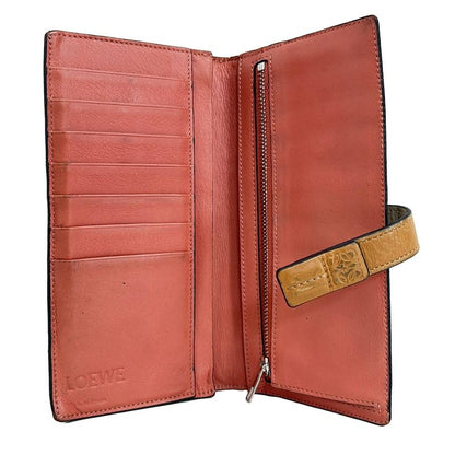 Loewe Long Wallet - Gray Beige And Light Brown Leather