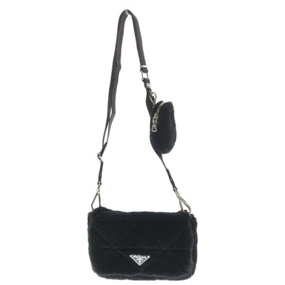 Prada Quilted Sheepfa Shoulder Bag Card