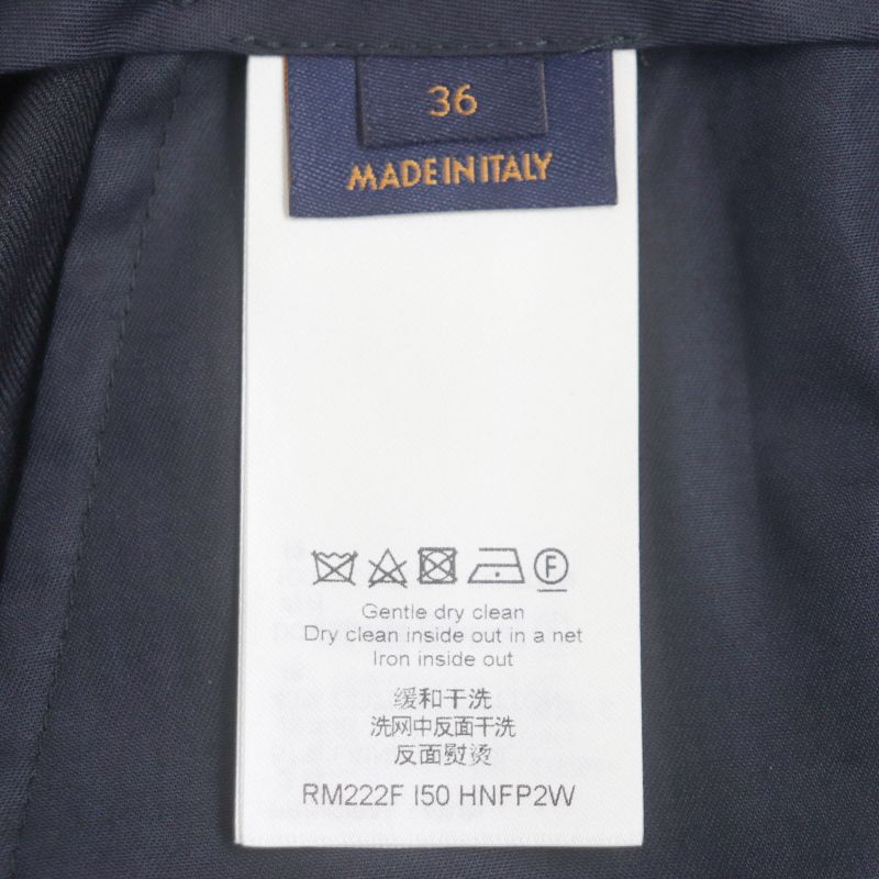 Louis Vuitton 22AW Wool Cotton Damier Tailored Shorts Navy 36 Made In Italy