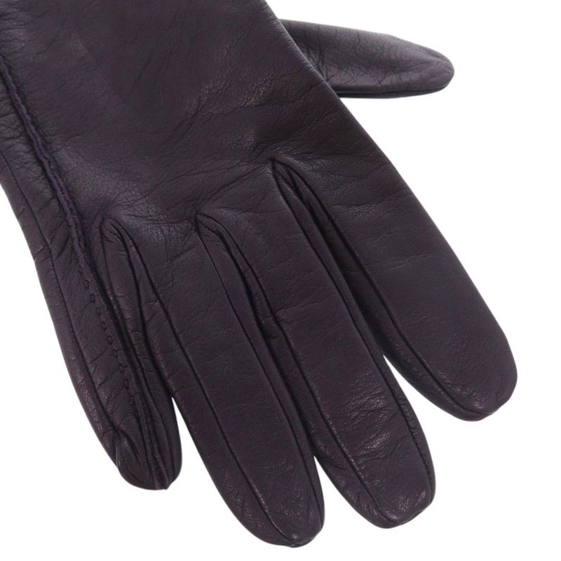 Hermes Hhardware Gloves Goth Leather Purple 0488 Hermes
