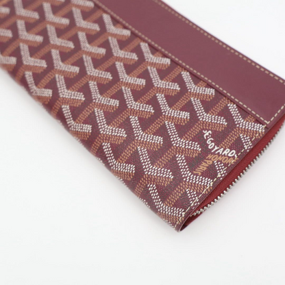 Goyard Matignon APM ZIP GM Men'swomen's Leather Coated Canvas Long Wallet