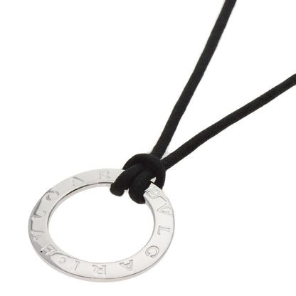 Bvlgari Logo Circle Necklace 18k White Gold