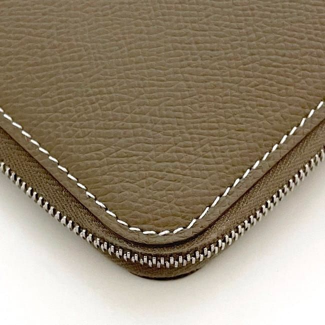 Hermes Round Zipper Long Wallet Azap Silk Quinn F22990