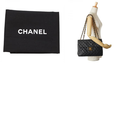 Chanel Matelasse Coco Mark Chain Shoulder Bag Handbag Black Lambskin Ladies