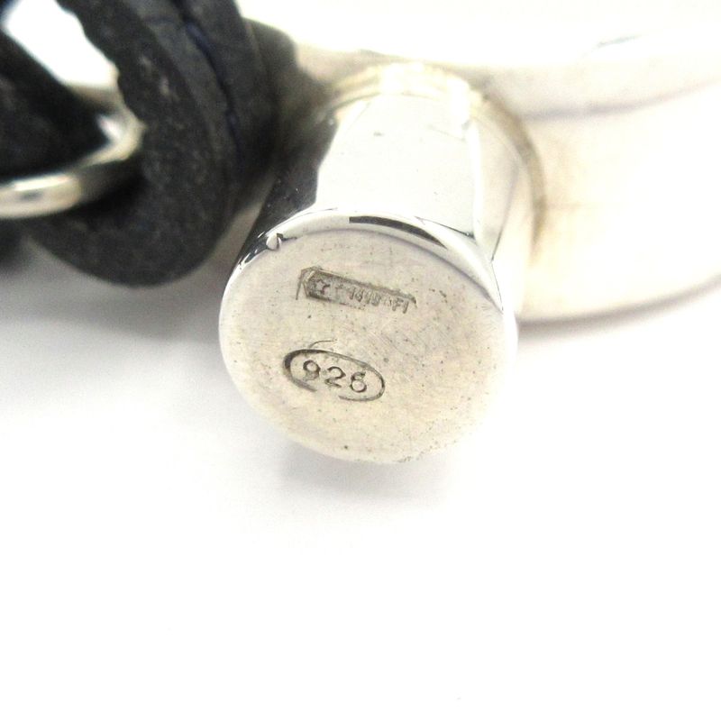 Hermes Necklace - Leather Silver And Black Perfume Bottle