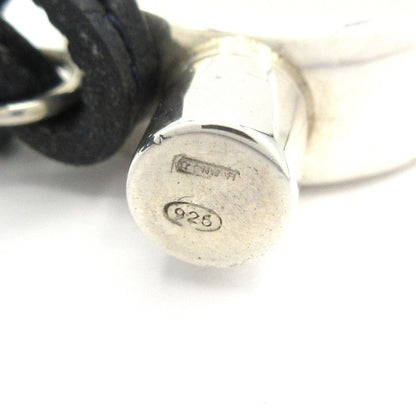 Hermes Necklace - Leather Silver And Black Perfume Bottle