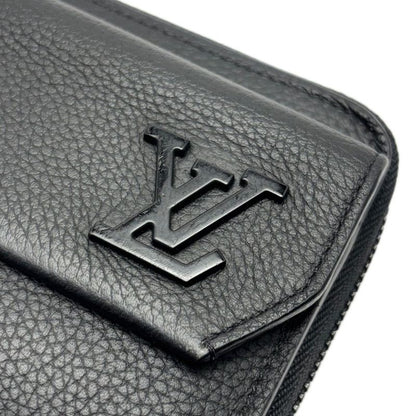 Louis Vuitton Wallet Aerogram Zippy Leather Black