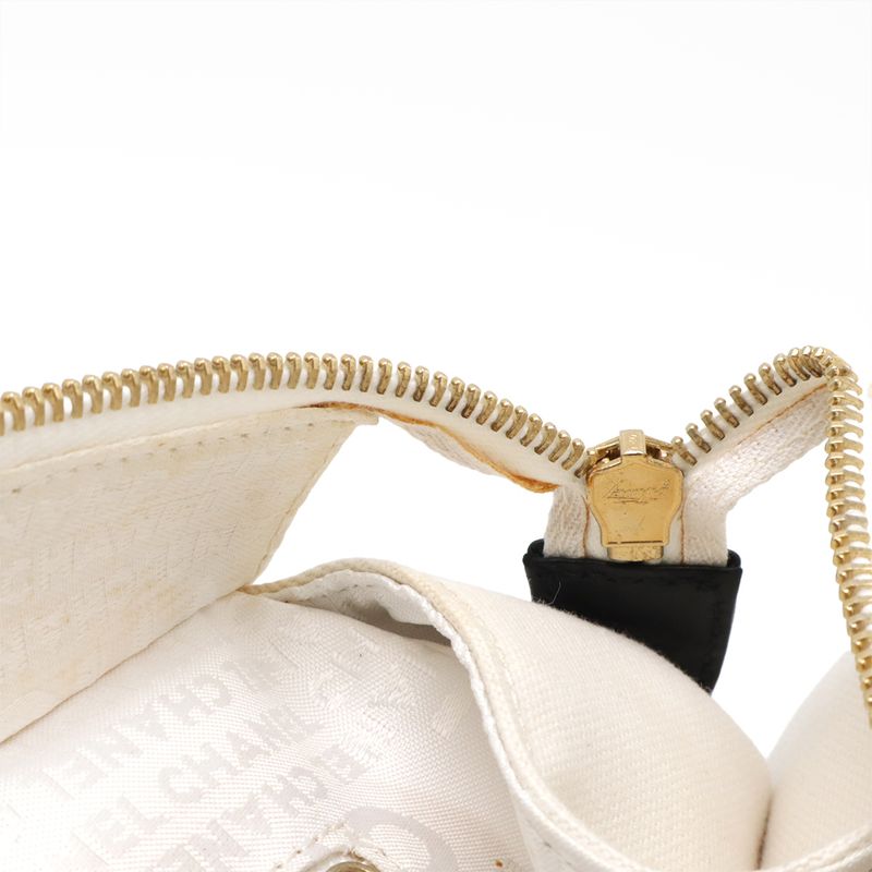 Chanel Coco Mark Marshmallow Bag Tote Bag Handbag Canvas Ivory White Black