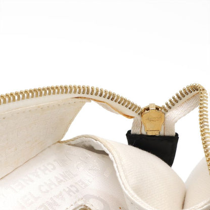 Chanel Coco Mark Marshmallow Bag Tote Bag Handbag Canvas Ivory White Black