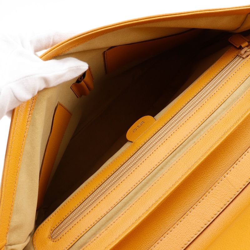 Gucci Old Gucci 1529593678 Calf Yellow Men's Business Bag