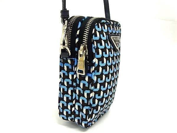 Prada Tessuto Nylon And Saffiano Leather Shoulder Bag Crossbody Light