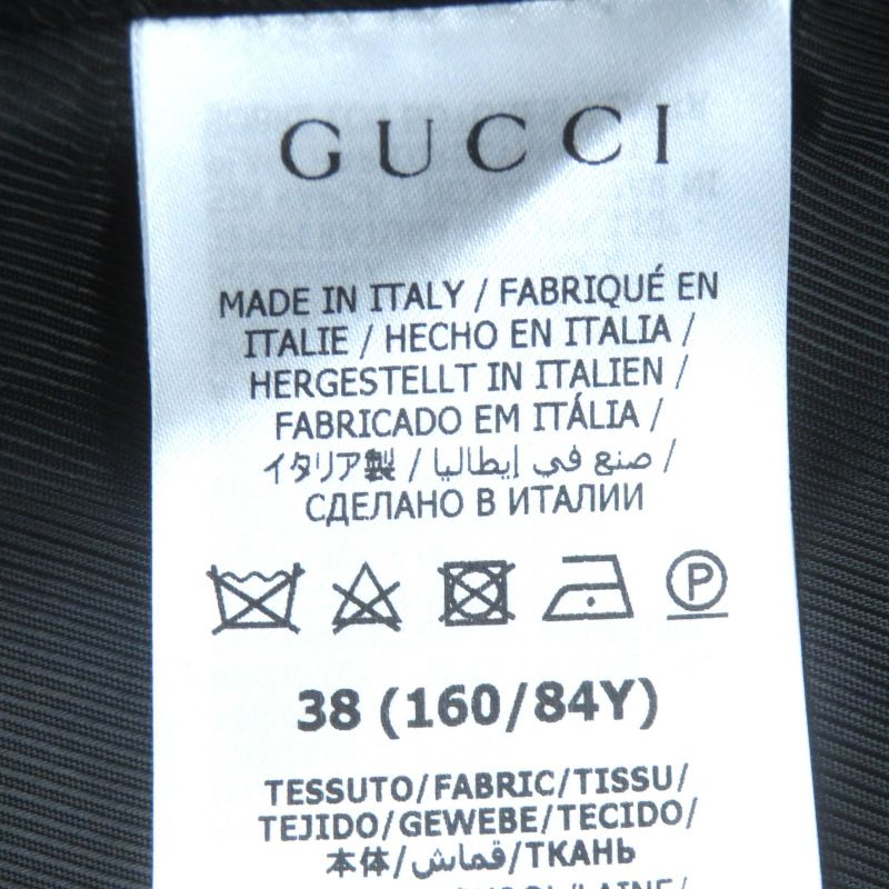 Gucci 22SS 669523 Wool Logo Gold Button Back Pleats Seventh Sleeve Double