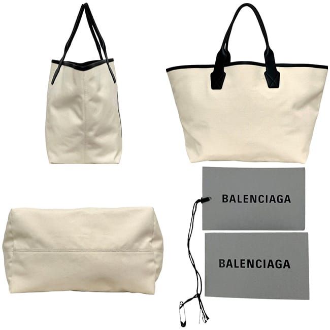 Balenciaga Tote City's Paris Large Tote White Black