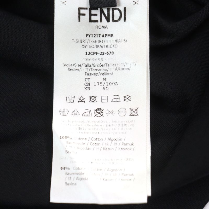 Fendi Fy1217 Made In 2023 100% Cotton Sequins With Logo Crew Neck Short Sleeves