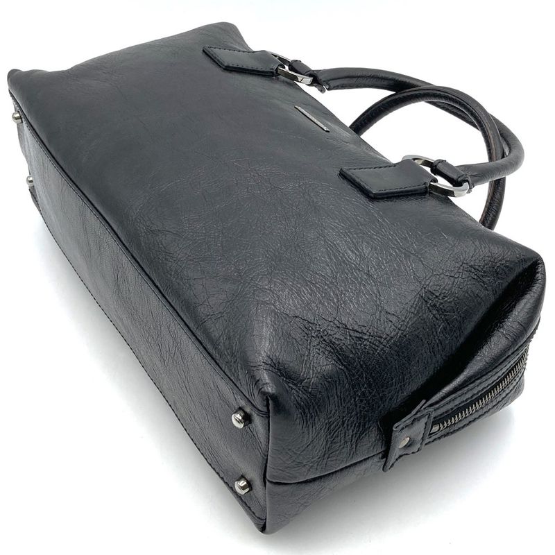 Gucci 113009 Handbag Mini Boston Leather Black Women Men Fashion