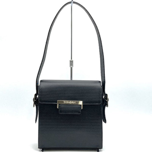 YVES Saint Laurent Yves Saint Laurent Shoulder Bag Handbag Black Leather Shape