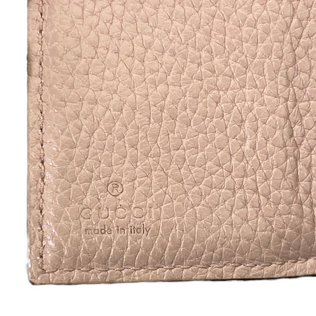 Gucci 745988 Horsebit Trifold Wallet Compact Wallet Leather Pink Logo Pink