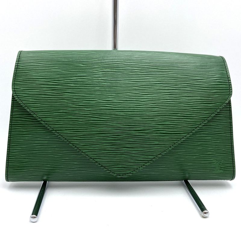 Louis Vuitton Art Deco M52644 Clutch Bag Second Bag Green Epi Leather Women Men