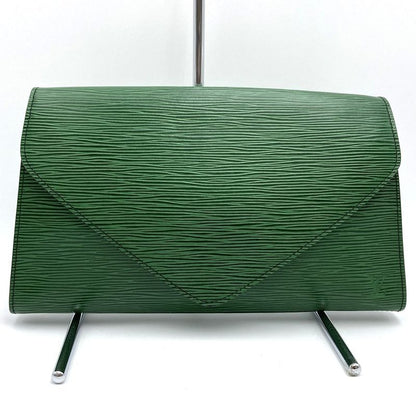 Louis Vuitton Art Deco M52644 Clutch Bag Second Bag Green Epi Leather Women Men