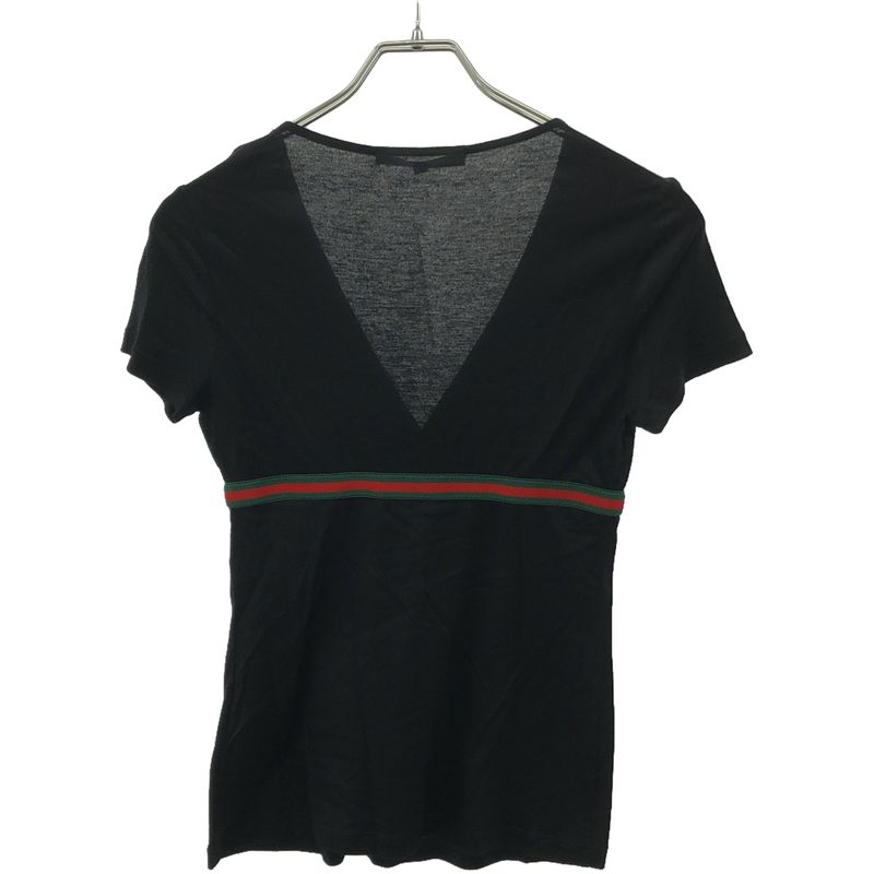 Gucci Sherry Line Ribbon Rayon Top 284477 X6239 Black S