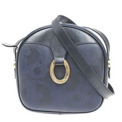 Christian DIOR Shoulder Bag Navy Leather 32ka674