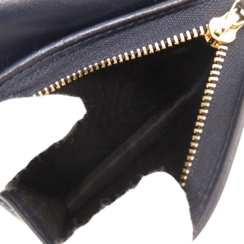 Gucci Horsebit 621887 Canvas Leather Beige Navy Bifold Wallet 0860 Gucci