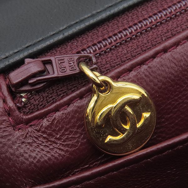 Chanel Shoulder Bag Matelasse Full Flap Lambskin Black Gold Hardware Black