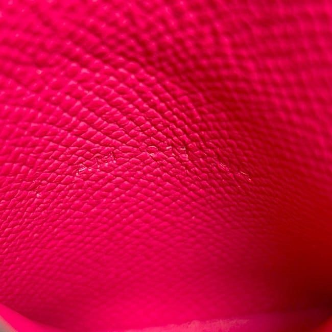 Hermes Card Case Red Pink Rouge Coup Rose Extreme