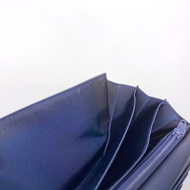 Prada Bifold Long Wallet Navy Blue Tessuto Wallet Nylon Preowned