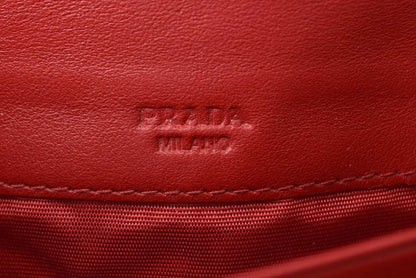 Prada Long Wallet With Pass Case 1m1132 Quilted Nylon