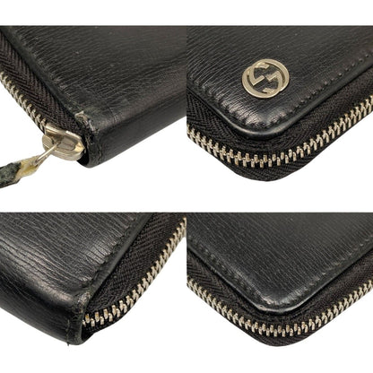 Gucci Round Zipper Long Wallet Interlocking G Shape Softening Yes