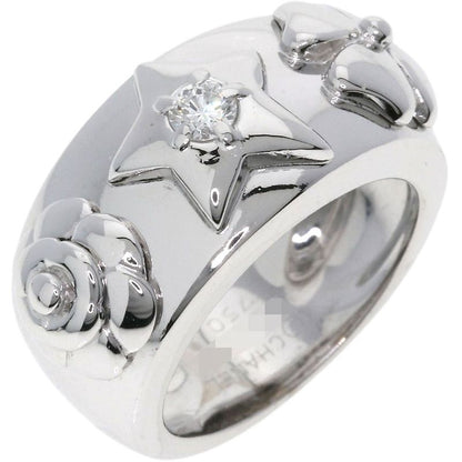 Chanel Three Symbols Diamond Ring - 18K White Gold Ladies