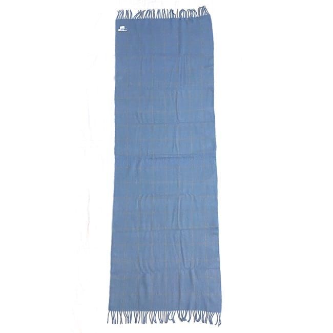 Loewe Scarf Ec21134 Light Blue Check Cleaned