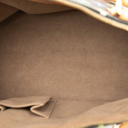 Louis Vuitton Monogram Multicolor Alma M92646 Noir Black PVC Leather Women