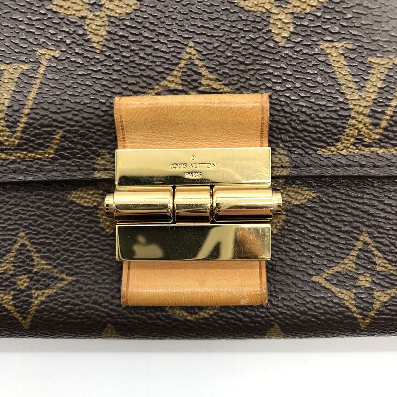 Louis Vuitton M60362 Portefeuille Elysee Long Wallet Brown Monogram Canvas/leath