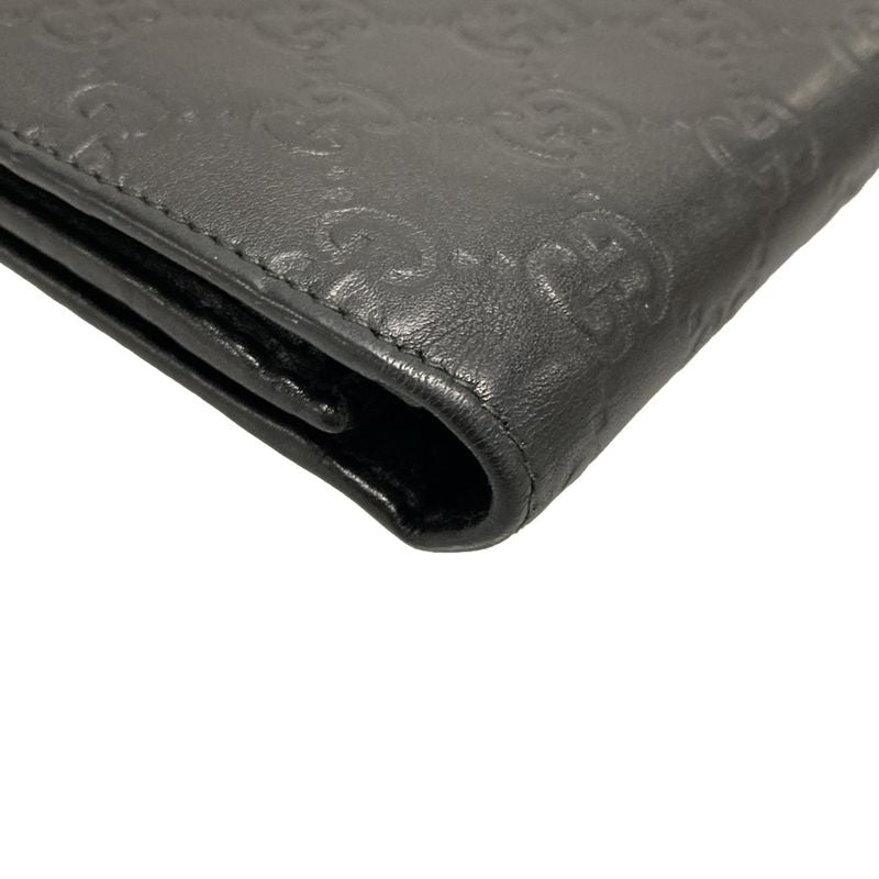 Gucci Long Wallet Stripe Line Metal Bar 244946 Black Leather