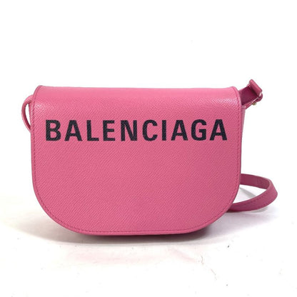 Balenciaga Shoulder Bag Ville Di 550639 Leather Pink