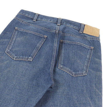 Celine N799365m07du Button Fly Cut-off Denim Pants Jeans Indigo Blue 28 Made In