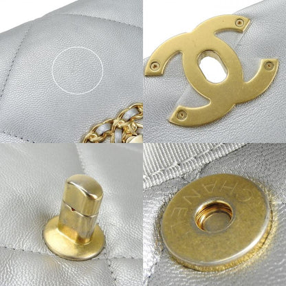 Chanel Shoulder Bag Chanel 19 As1160 Coco Mark Matelasse Leather Silver Gold