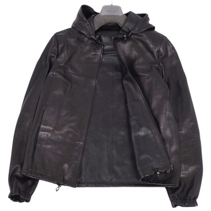 Prada 2020 Jacket Hoodie Leather Hoodie Zip