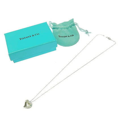 Tiffany & Co Silver Curved Heart Necklace 4.3g 925 Engraved 412035 Necklace