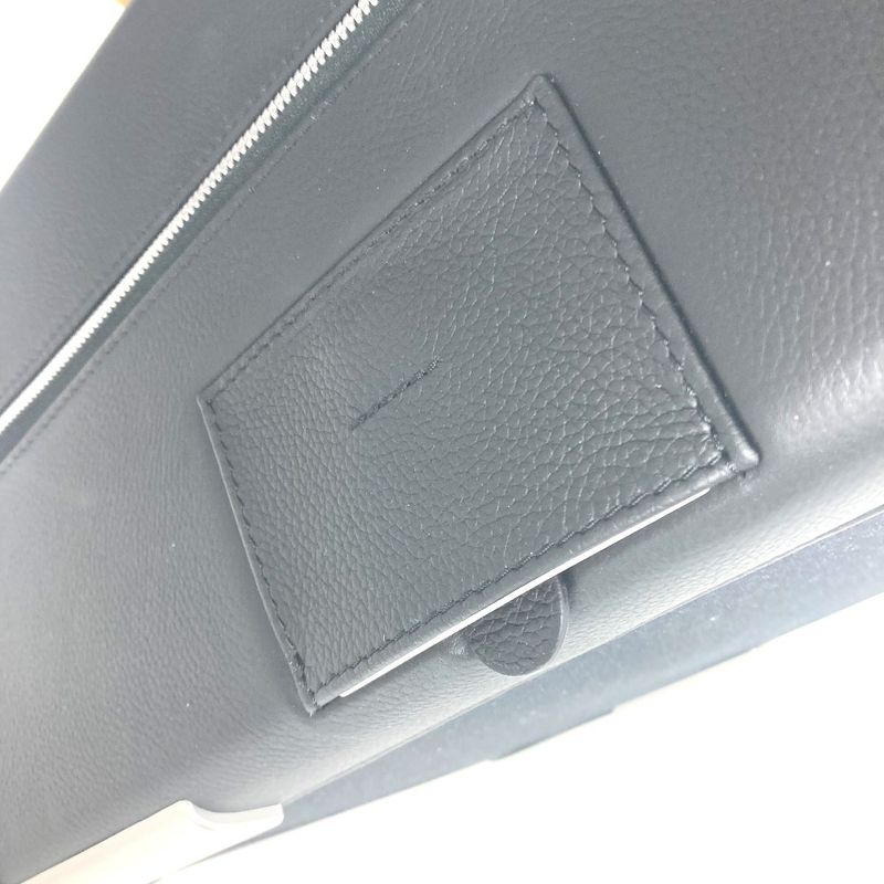 Hermes Carry-on Bag Low Ring Mobility Suitcase Cabin Taurillon Clemence Black