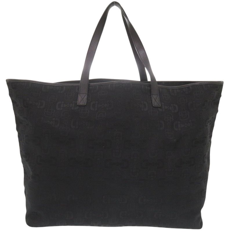 Gucci Horsebit Pattern 238695 Canvas/leather Black Tote Bag Black 0892 Gucci
