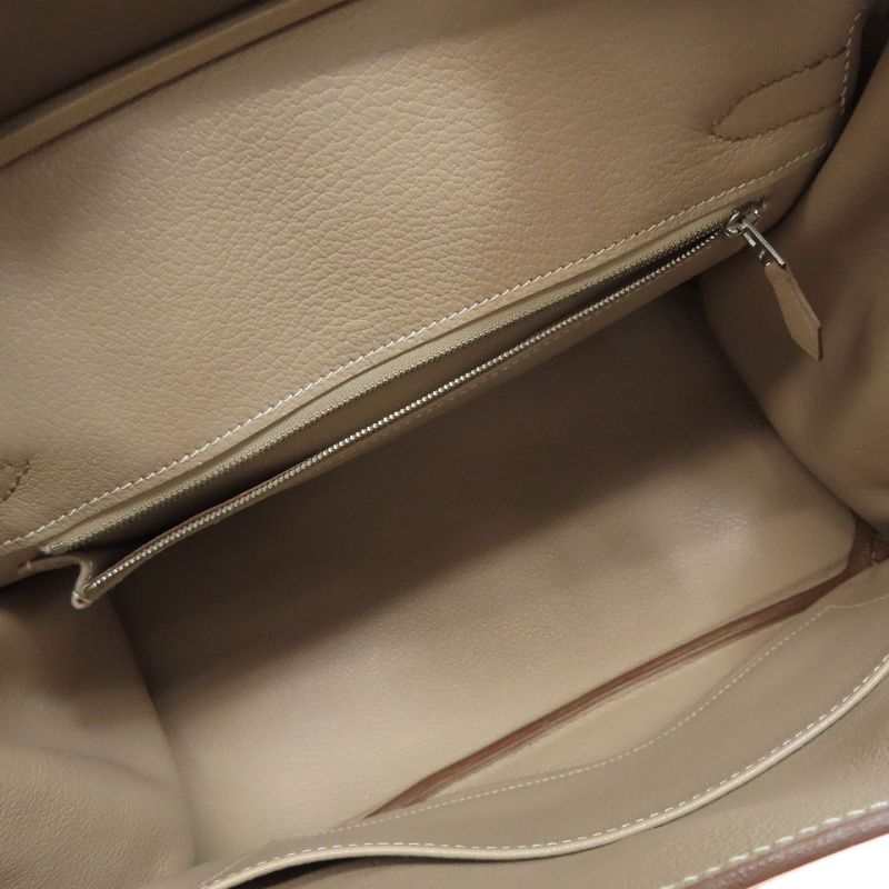 Hermes Birkin 30 Cazac Silver Hardware Handbag Taurillon Swift Women