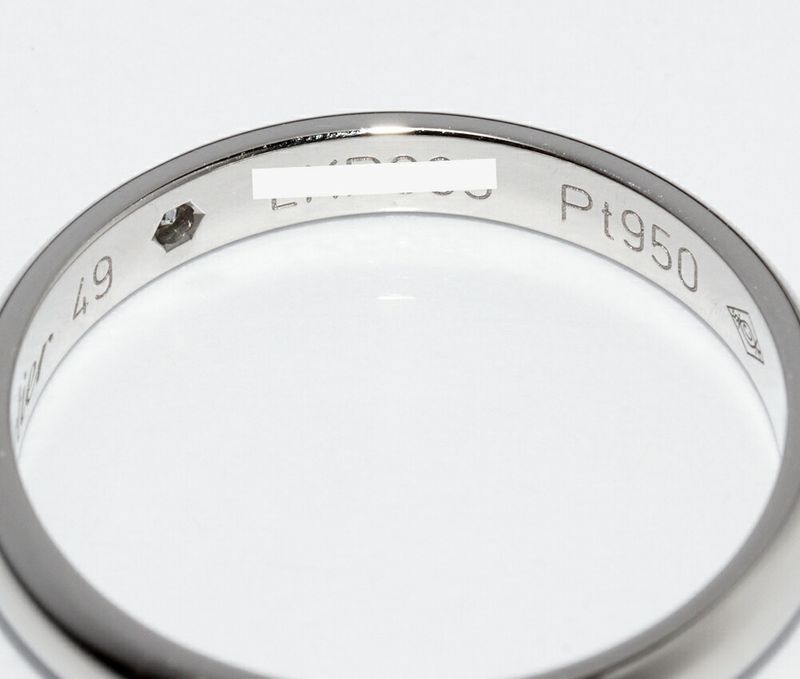 Cartier Ring Pt950 Diamond 1P (001ct) Classic Wedding Ring 1895 Wedding Ring