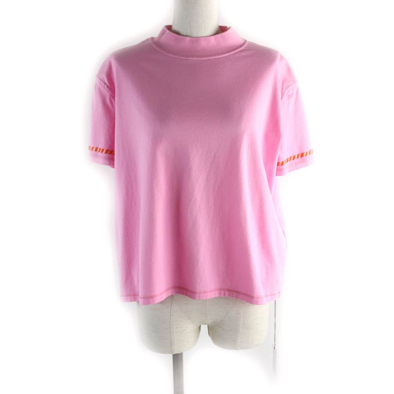 Hermes 23SS 3e4621dl Canoe Chaine D'ancre Print High Neck Short Sleeve T-shirt