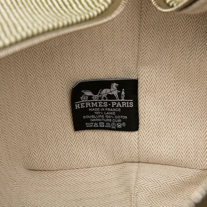 Hermes Brid-a-brac GM Khaki Green Silver Hardware Canvas Women Hermes