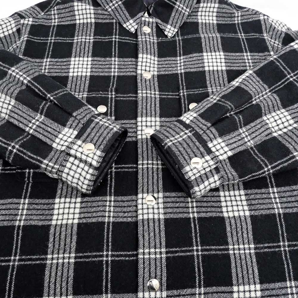 Gucci Button Down Wool Coat 40 Size Black White Women's Clothes