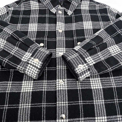 Gucci Button Down Wool Coat 40 Size Black White Women's Clothes